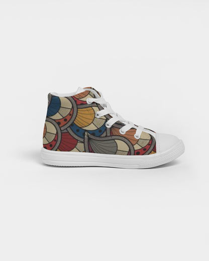Classic Kente Kids Hightop Canvas Shoe