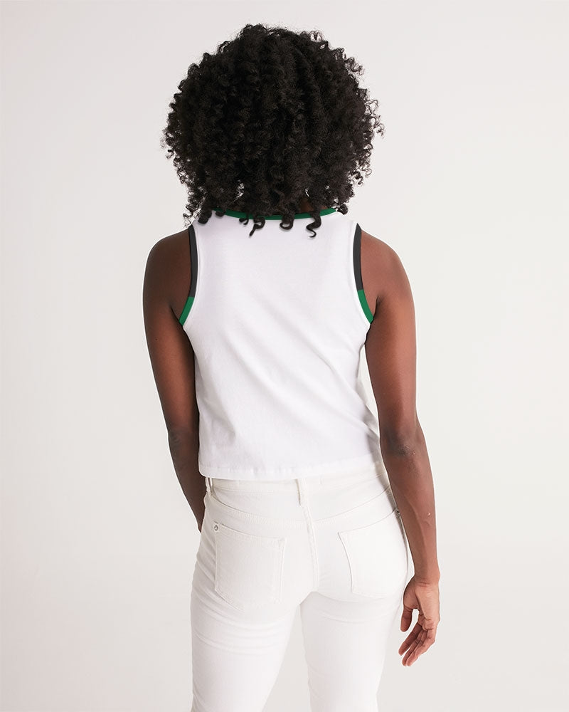 Black polyamorous flag Women's Cropped Tank