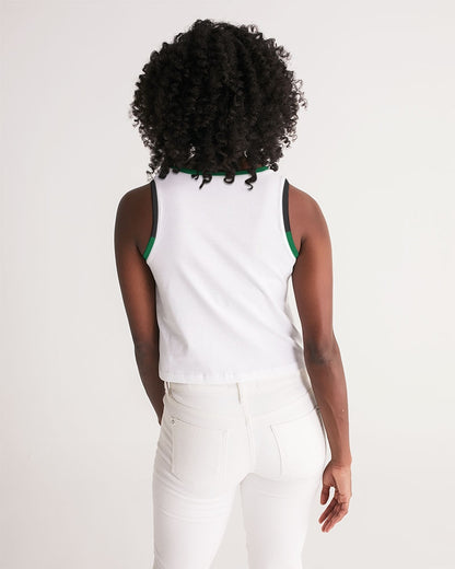 Black polyamorous flag Women's Cropped Tank