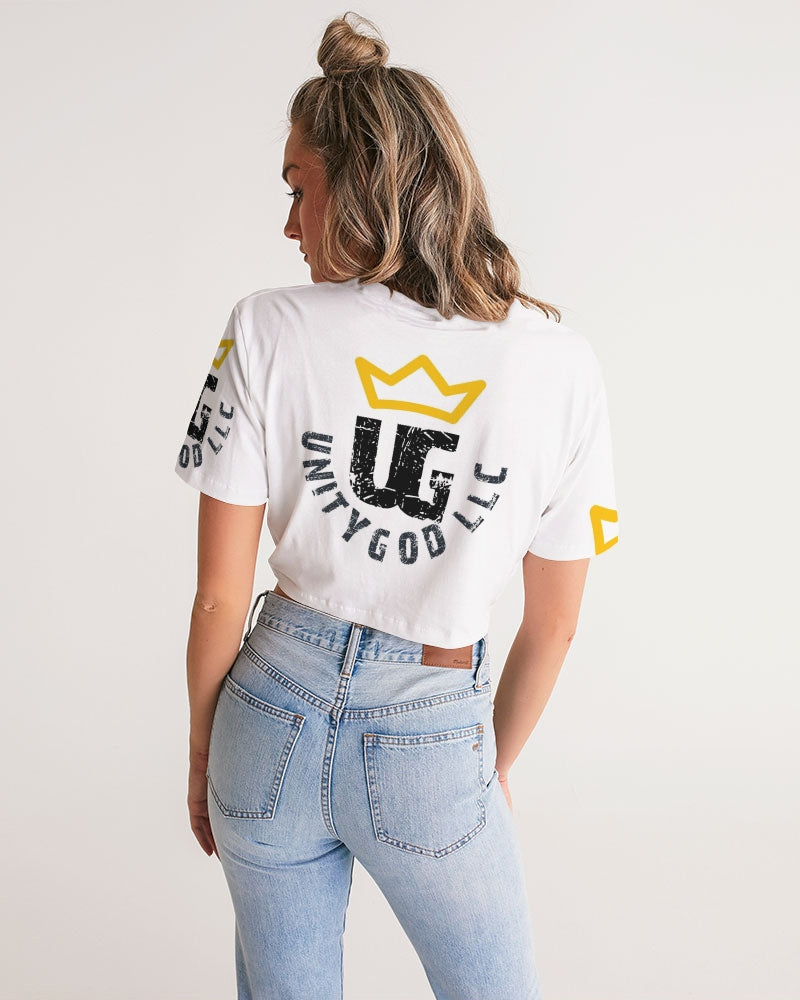 UNITYGOD Logo 4 Women's Twist-Front Cropped Tee