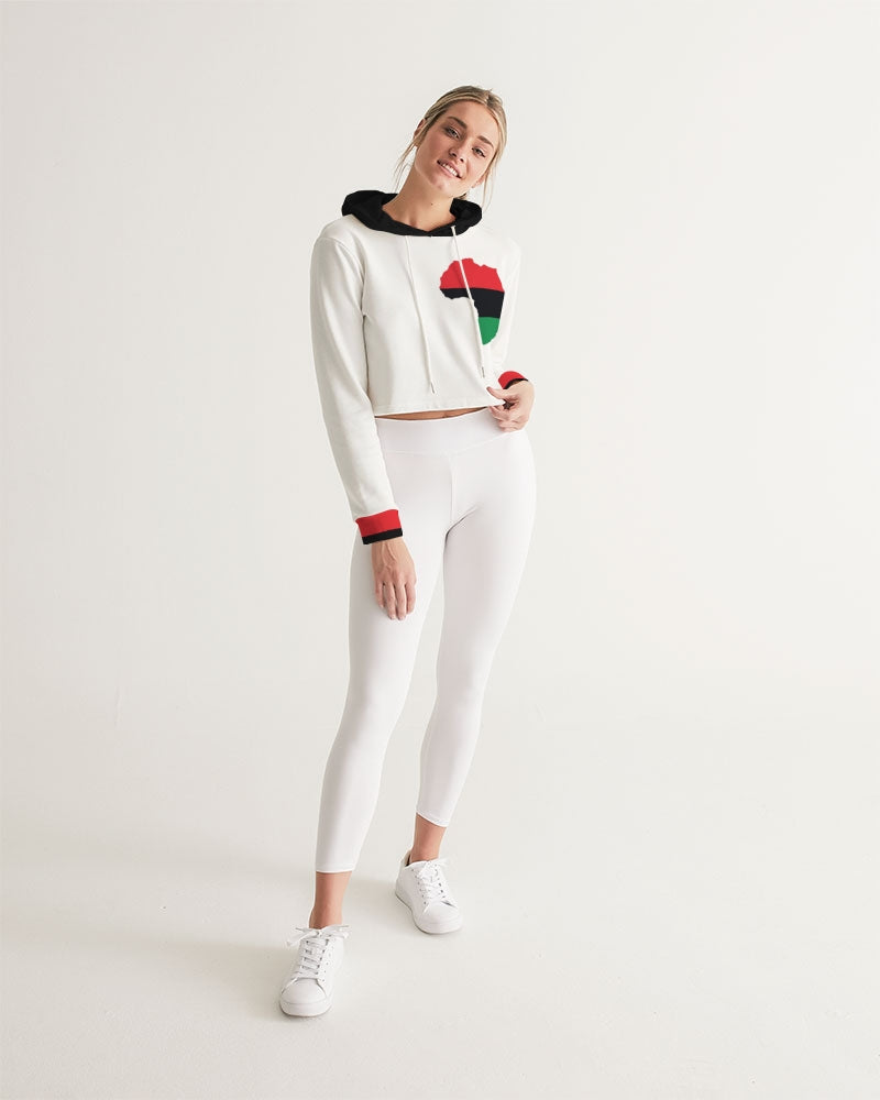 Pan African continental symbol Women's Cropped Hoodie