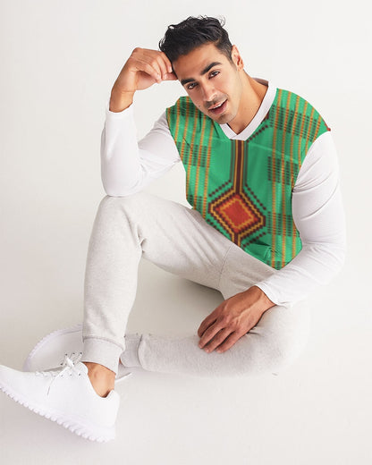 Kente variant 1 Men's Long Sleeve Sports Jersey