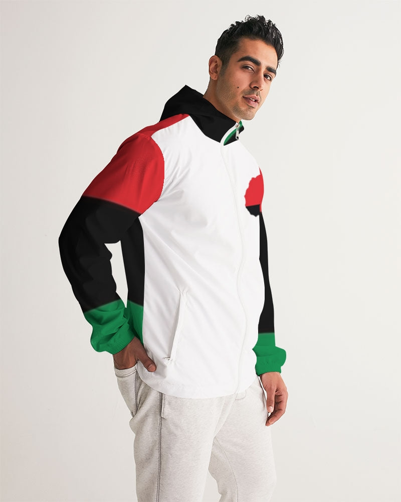 Pan African continental symbol Men's Windbreaker