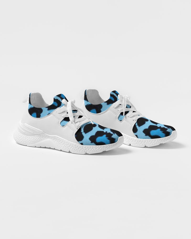 Blue leopard kente Men's Two-Tone Sneaker