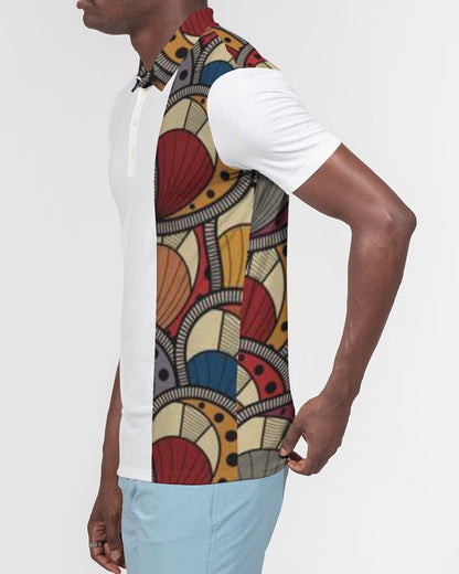 Classic Kente Men's Slim Fit Short Sleeve Polo
