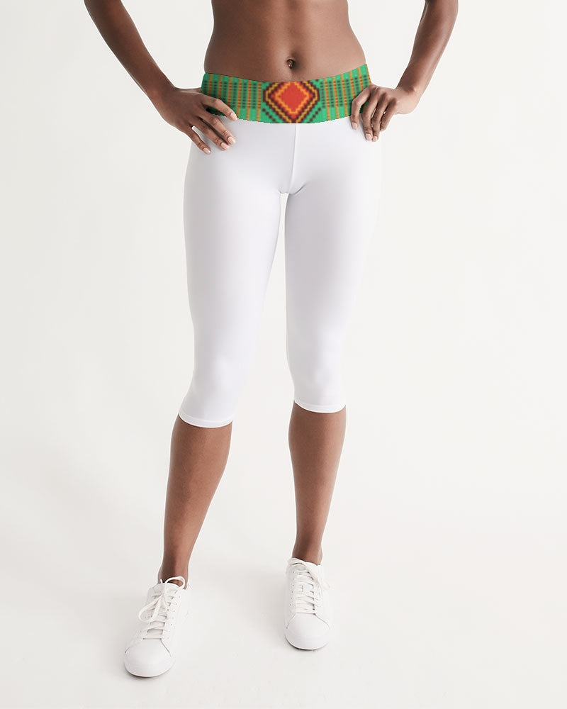 Kente variant 1 Women's Mid-Rise Capri