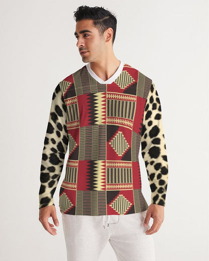 BRW Kente Men's Long Sleeve Sports Jersey