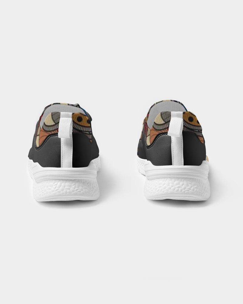 Black classic Kente Women's Two-Tone Sneaker