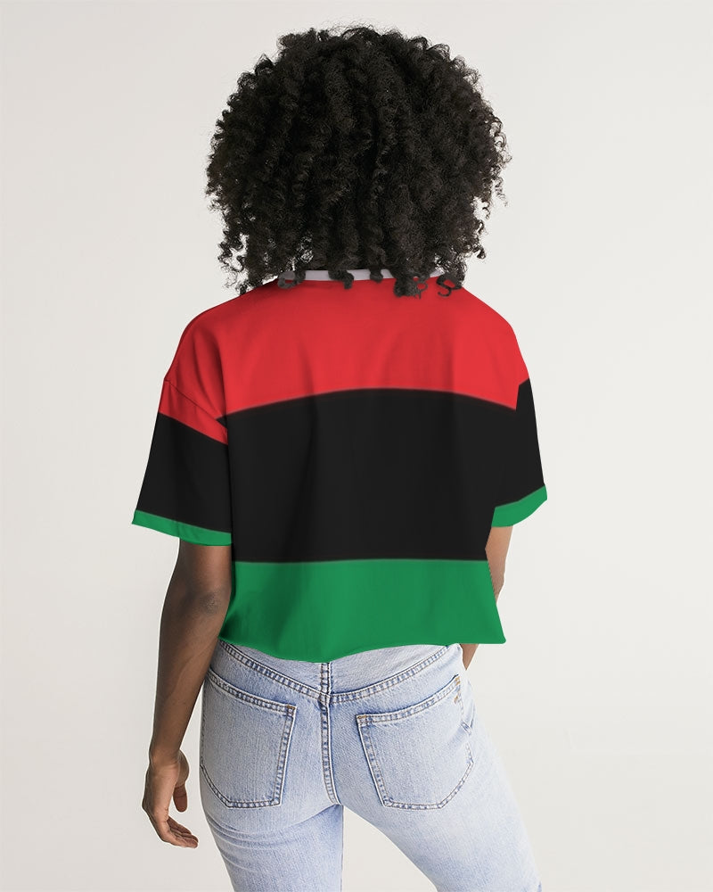 Pan African continental symbol Women's Lounge Cropped Tee