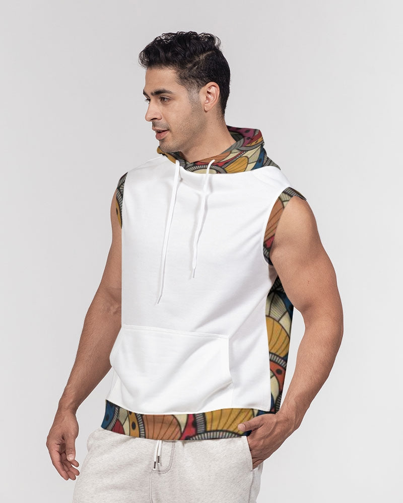 Classic Kente Men's Premium Heavyweight Sleeveless Hoodie
