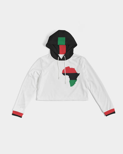 Pan African continental symbol Women's Cropped Hoodie
