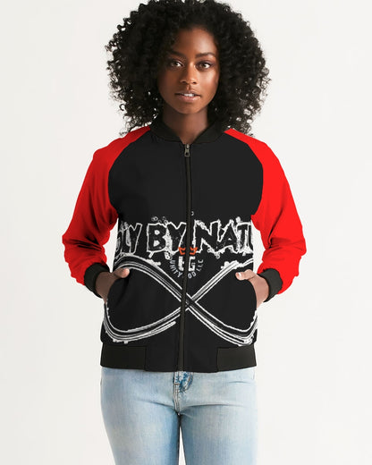 Poly By Nature Women's All-Over Print Bomber Jacket