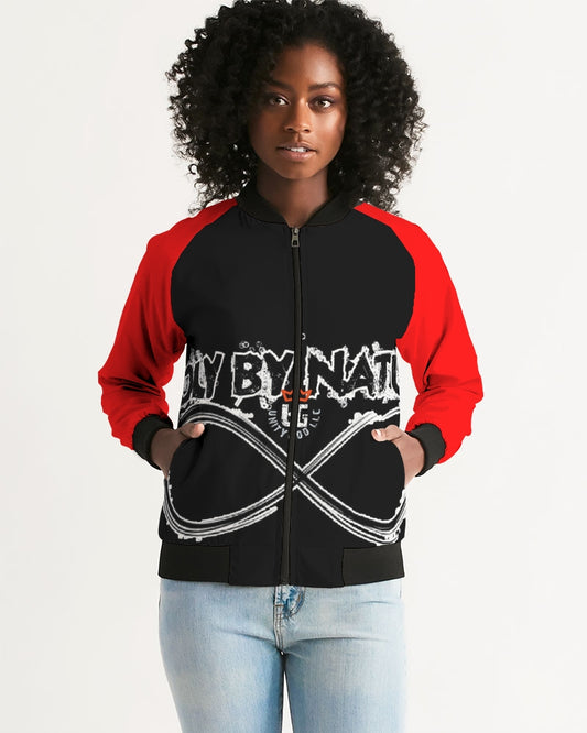 Poly By Nature Women's All-Over Print Bomber Jacket