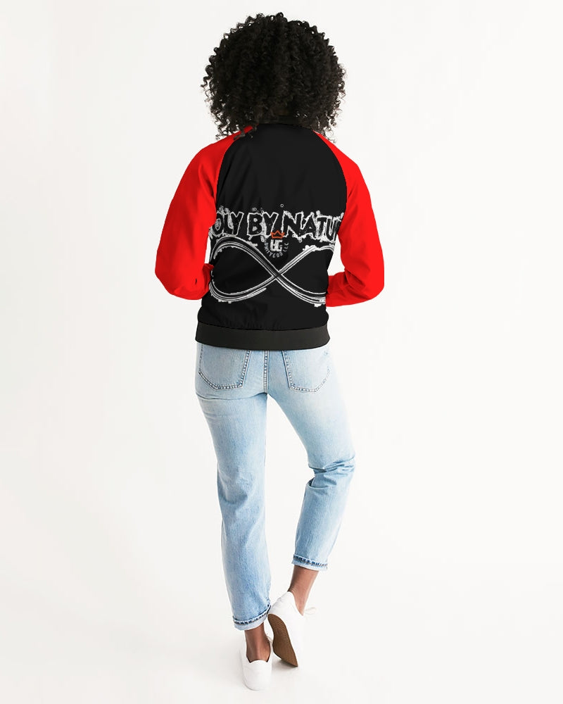 Poly By Nature Women's All-Over Print Bomber Jacket