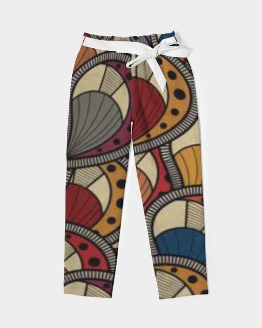 Classic Kente Women's Belted Tapered Pants