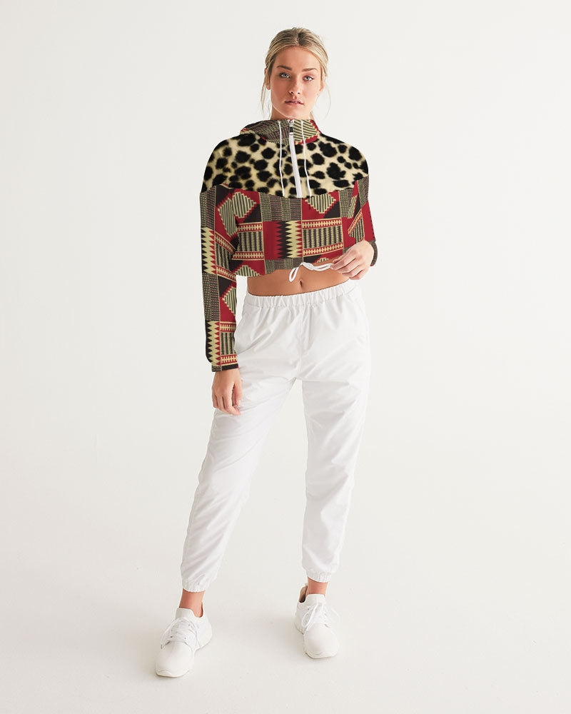 BRW Kente Women's Cropped Windbreaker