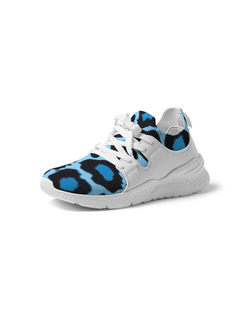 Blue leopard kente Men's Two-Tone Sneaker