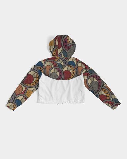 Classic Kente Women's Cropped Windbreaker