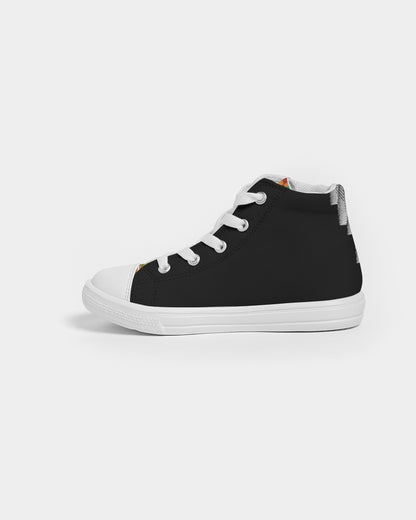 Black Kids Hightop Canvas Shoe
