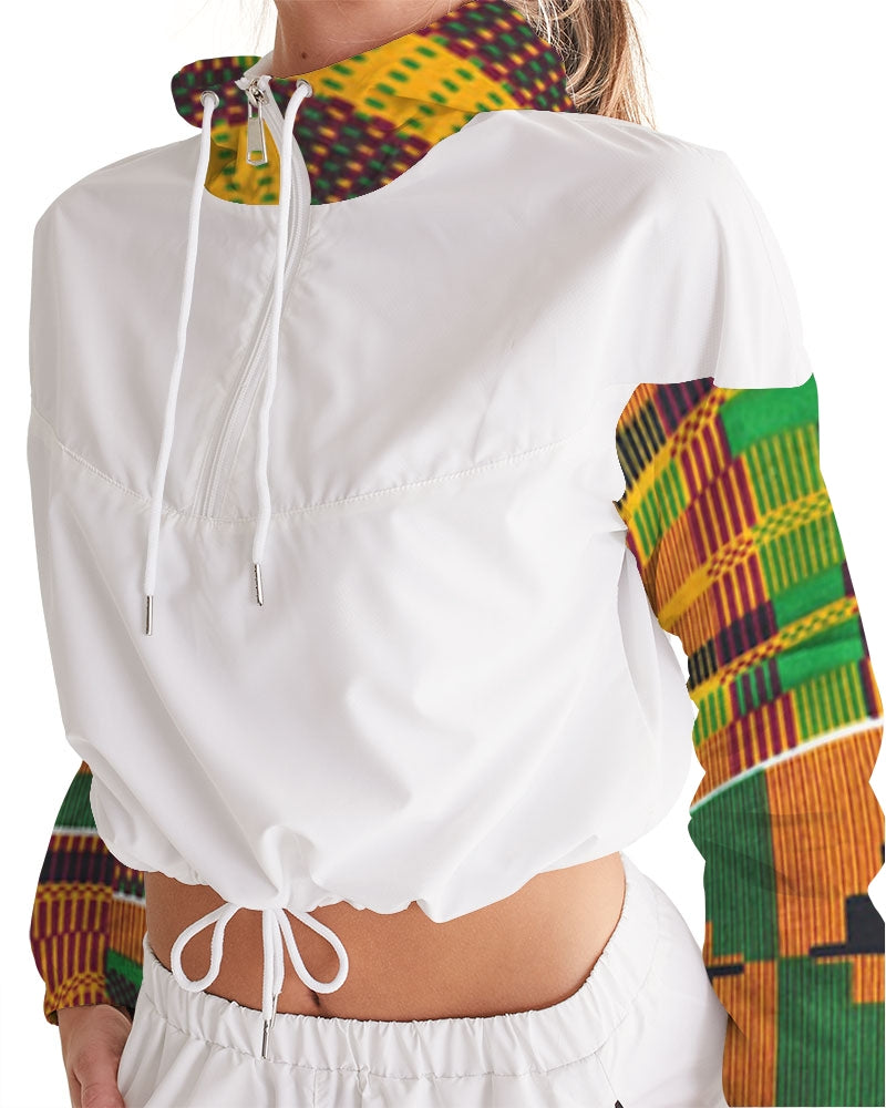Kente Women's Cropped Windbreaker