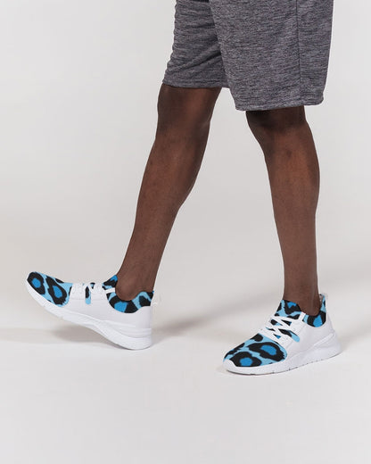 Blue leopard kente Men's Two-Tone Sneaker