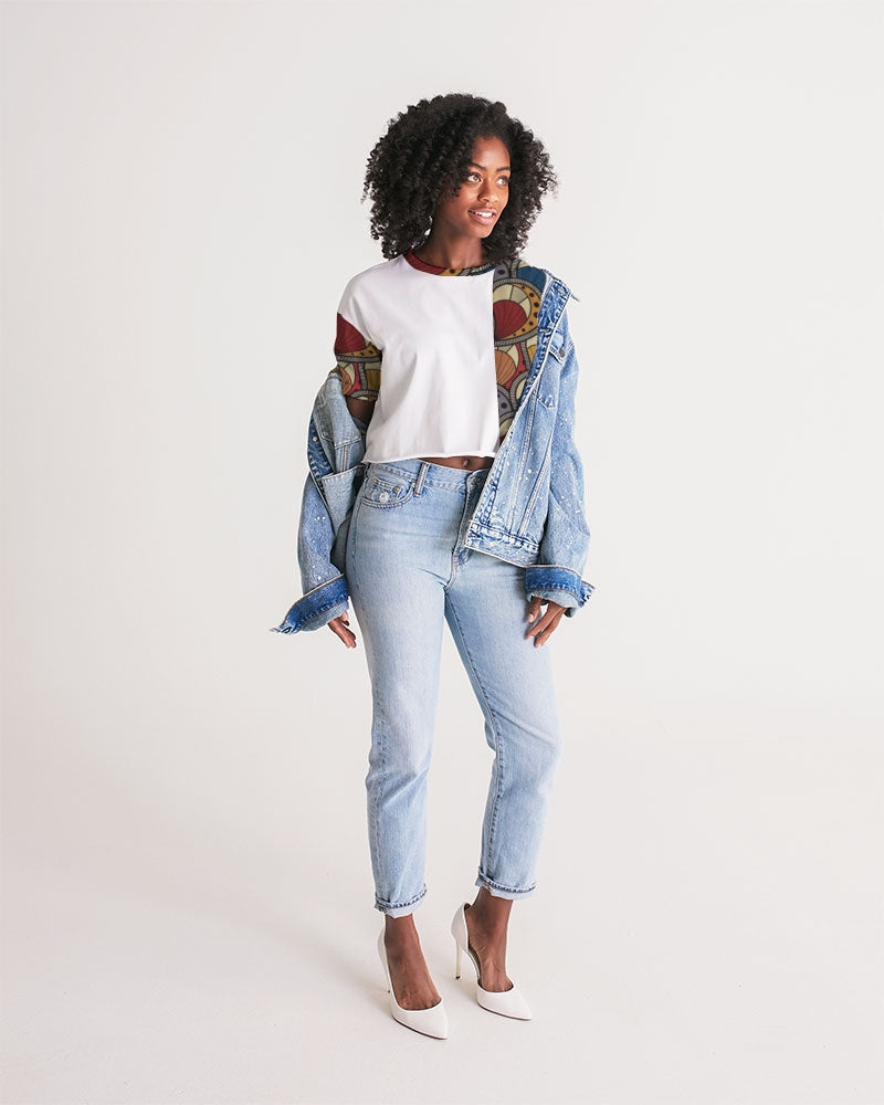 Classic Kente Women's Lounge Cropped Tee
