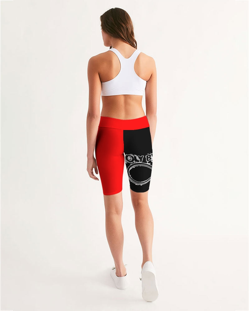 Poly By Nature Women's All-Over Print Mid-Rise Bike Shorts