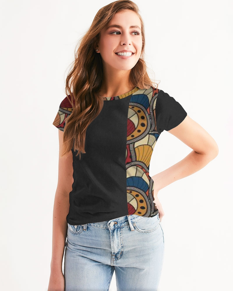 Black classic Kente Women's Tee