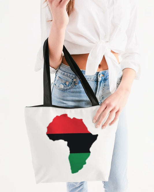Pan African continental symbol Canvas Zip Tote