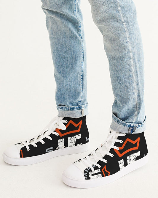 red UNITYGOD Logo Men's Hightop Canvas Shoe