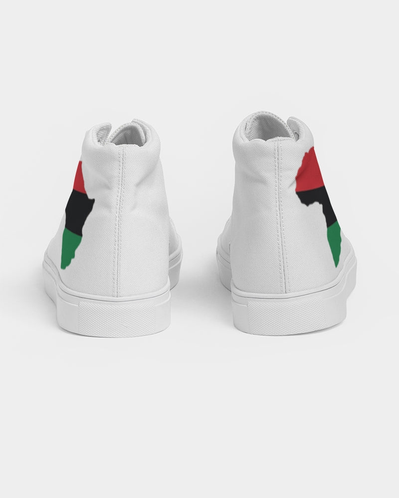 Pan African continental symbol Men's Hightop Canvas Shoe
