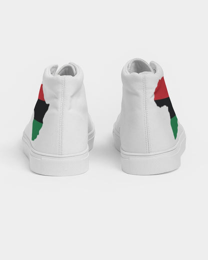 Pan African continental symbol Men's Hightop Canvas Shoe