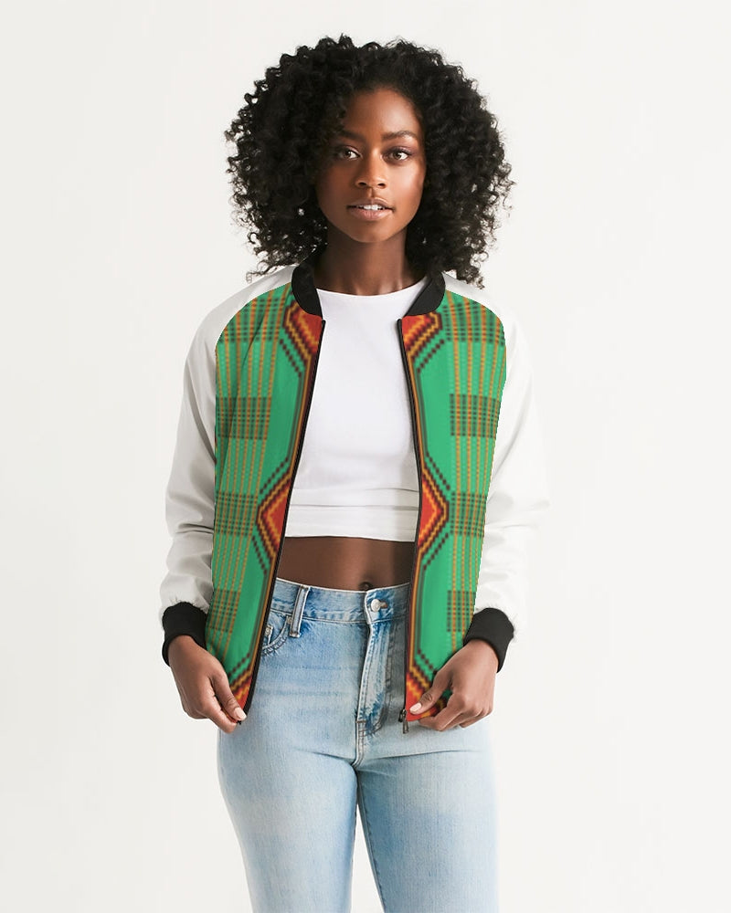 Kente variant 1 Women's Bomber Jacket