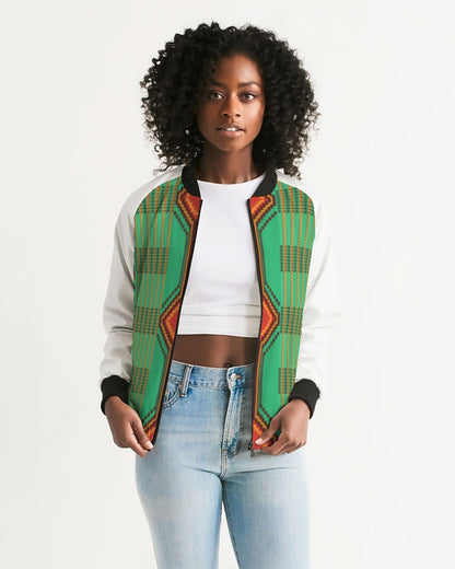 Kente variant 1 Women's Bomber Jacket