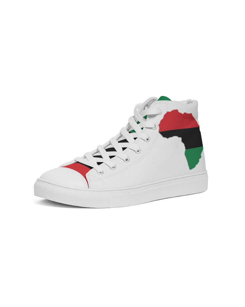 Pan African continental symbol Men's Hightop Canvas Shoe