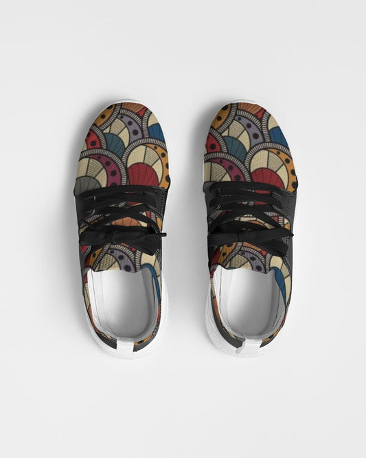 Black classic Kente Men's Two-Tone Sneaker