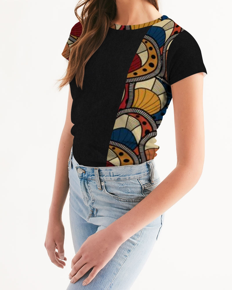 Black classic Kente Women's Tee