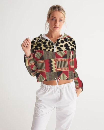 BRW Kente Women's Cropped Windbreaker