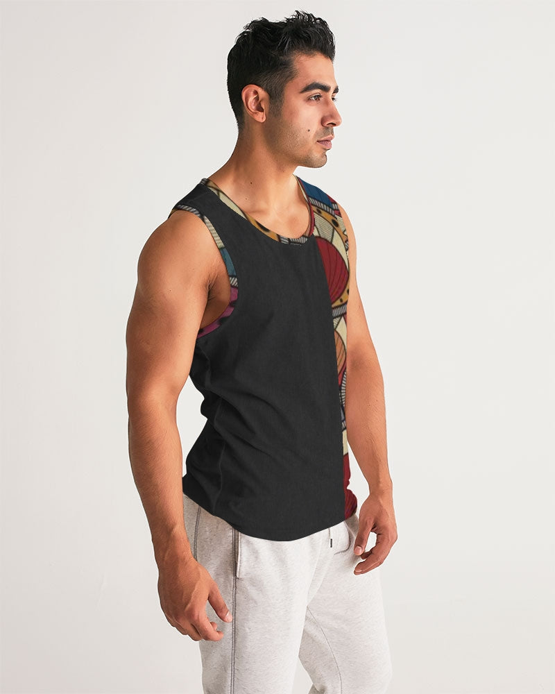 Black classic Kente Men's Sports Tank