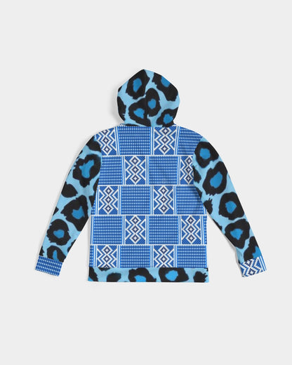 Blue leopard kente Men's Hoodie