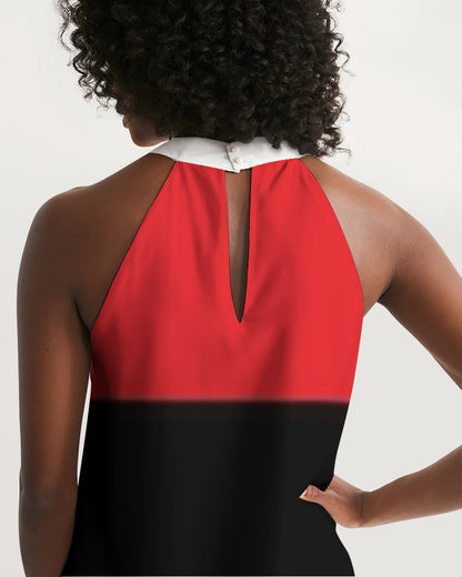 Pan African continental symbol Women's Halter Dress