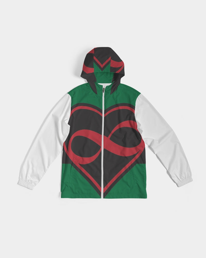 Black polyamorous flag Men's Windbreaker
