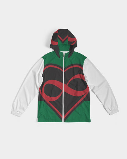 Black polyamorous flag Men's Windbreaker