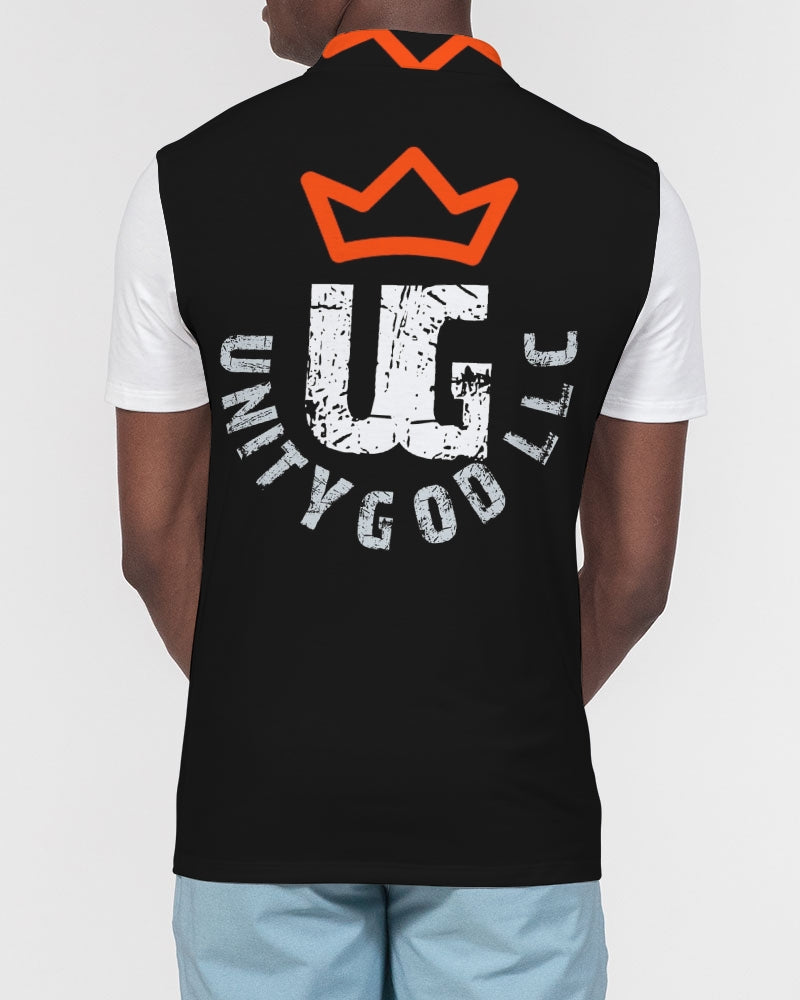 red UNITYGOD Logo Men's Slim Fit Short Sleeve Polo