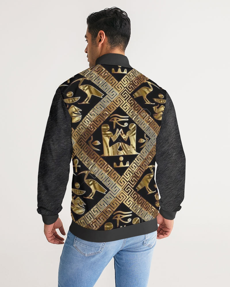 Regal Panther Men's Stripe-Sleeve Track Jacket