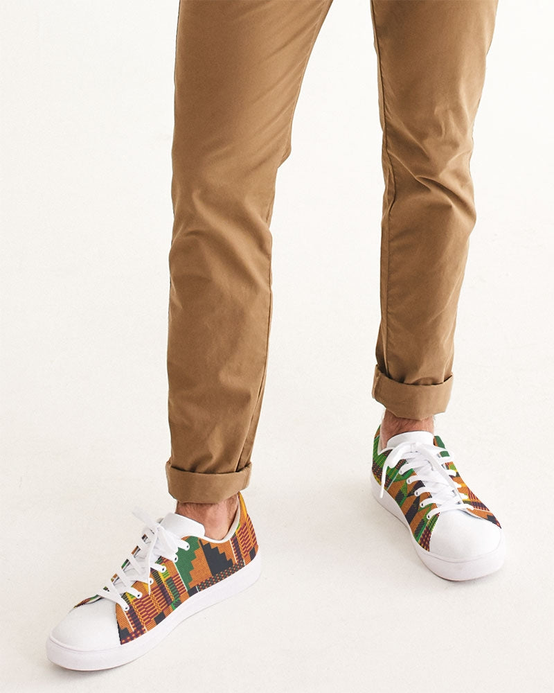 Kente Men's Faux-Leather Sneaker