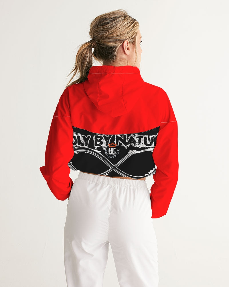 Poly By Nature Women's All-Over Print Cropped Windbreaker