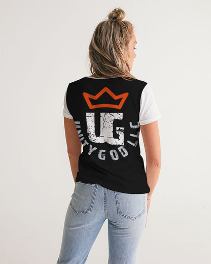 red UNITYGOD Logo Women's V-Neck Tee