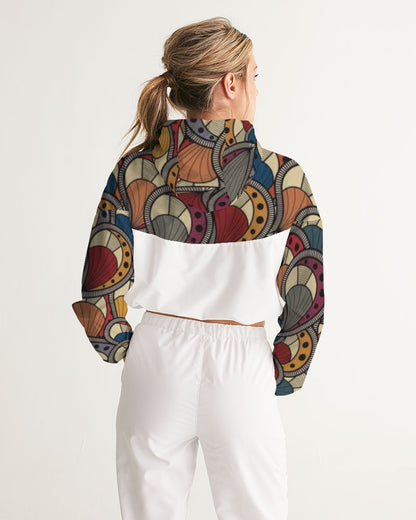 Classic Kente Women's Cropped Windbreaker