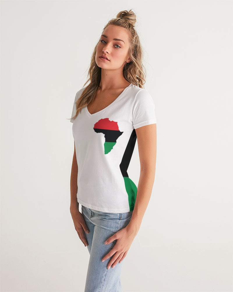 Pan African continental symbol Women's V-Neck Tee